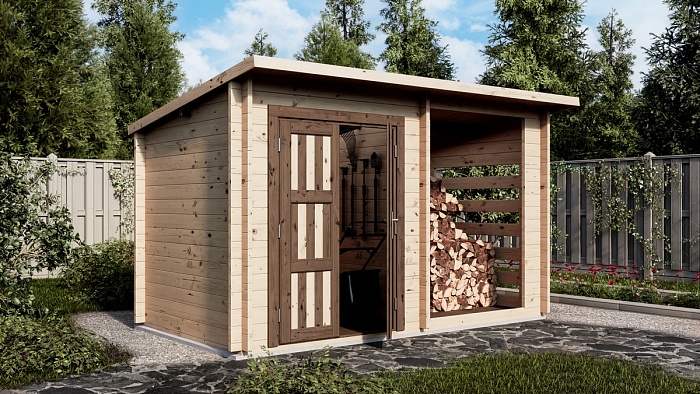 Хозблок 7 с дровницей