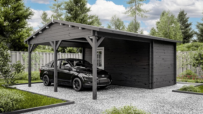 Навес 26 с хозблоком